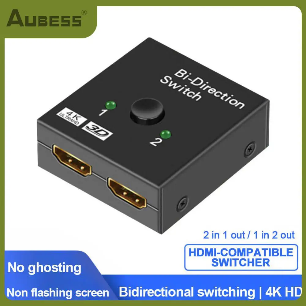 

1x2/2x1 разъем переключателя 2 в 1 преобразователь Портативный 4k переключатель Kvm двунаправленный 4k 60 Гц разветвитель адаптер переключателя