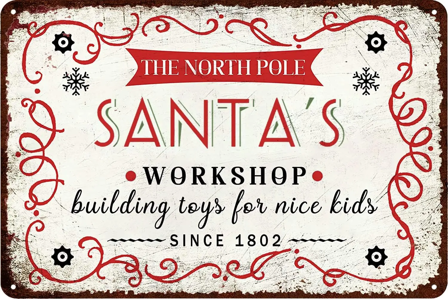 Металлическая вывеска Винтажные рождественские жестяные вывески