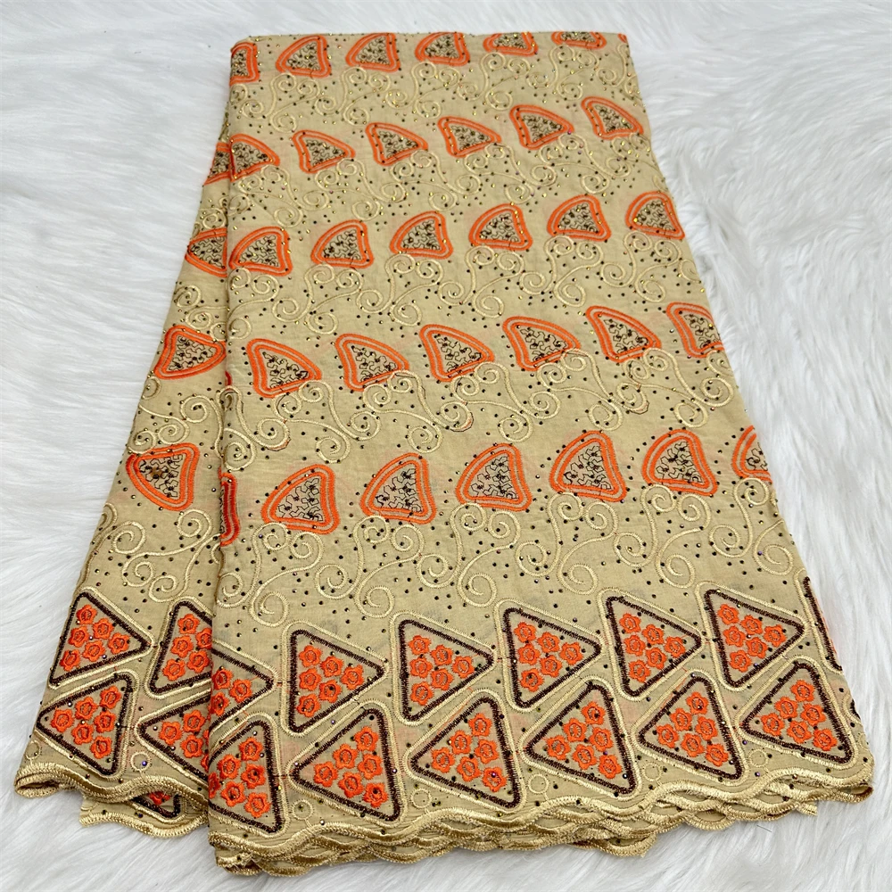 Швейцарское кружево с камнями хлопок 5 ярдов