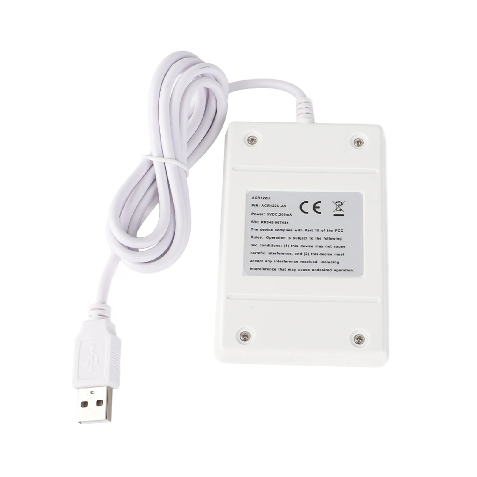 Фото Портативный адаптер-считыватель/записыватель NFC RFID ACR122U ISO 14443A/B с программным обеспечением, белый, для бесконтактных IC-карт №4