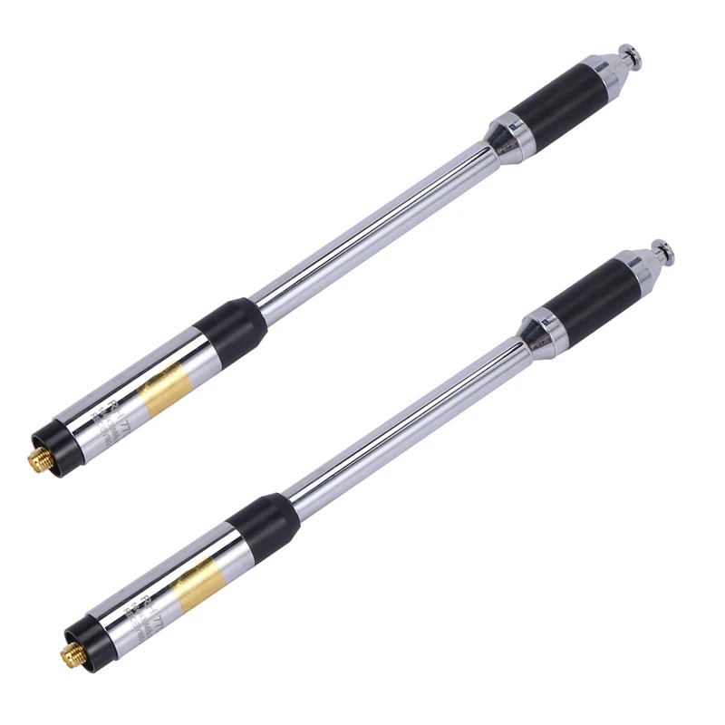 

2X RH770 Dual Band 144/430Mhz High Gain SMA-Female Telescopic Antenna For BAOFENG UV-5R UV-82 BF-888S