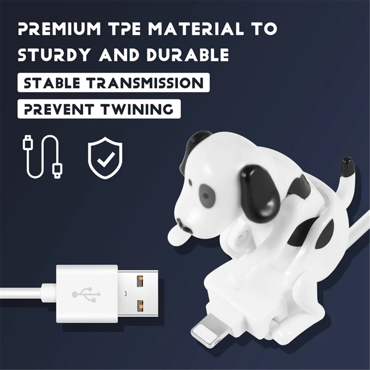 USB-кабель забавное зарядное устройство для горбатой собаки iPhone 13/12/11 и других