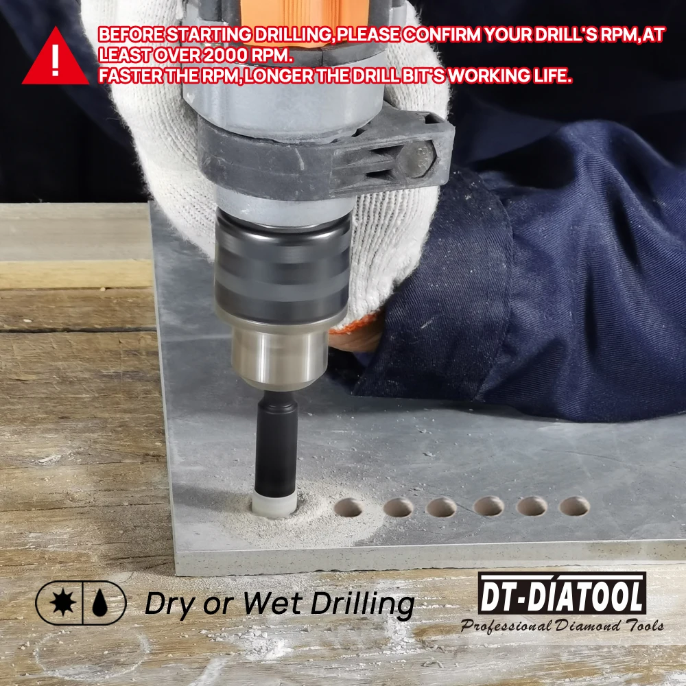 Сухие алмазные сверла для сверления сверло быстросъемное с хвостовиком