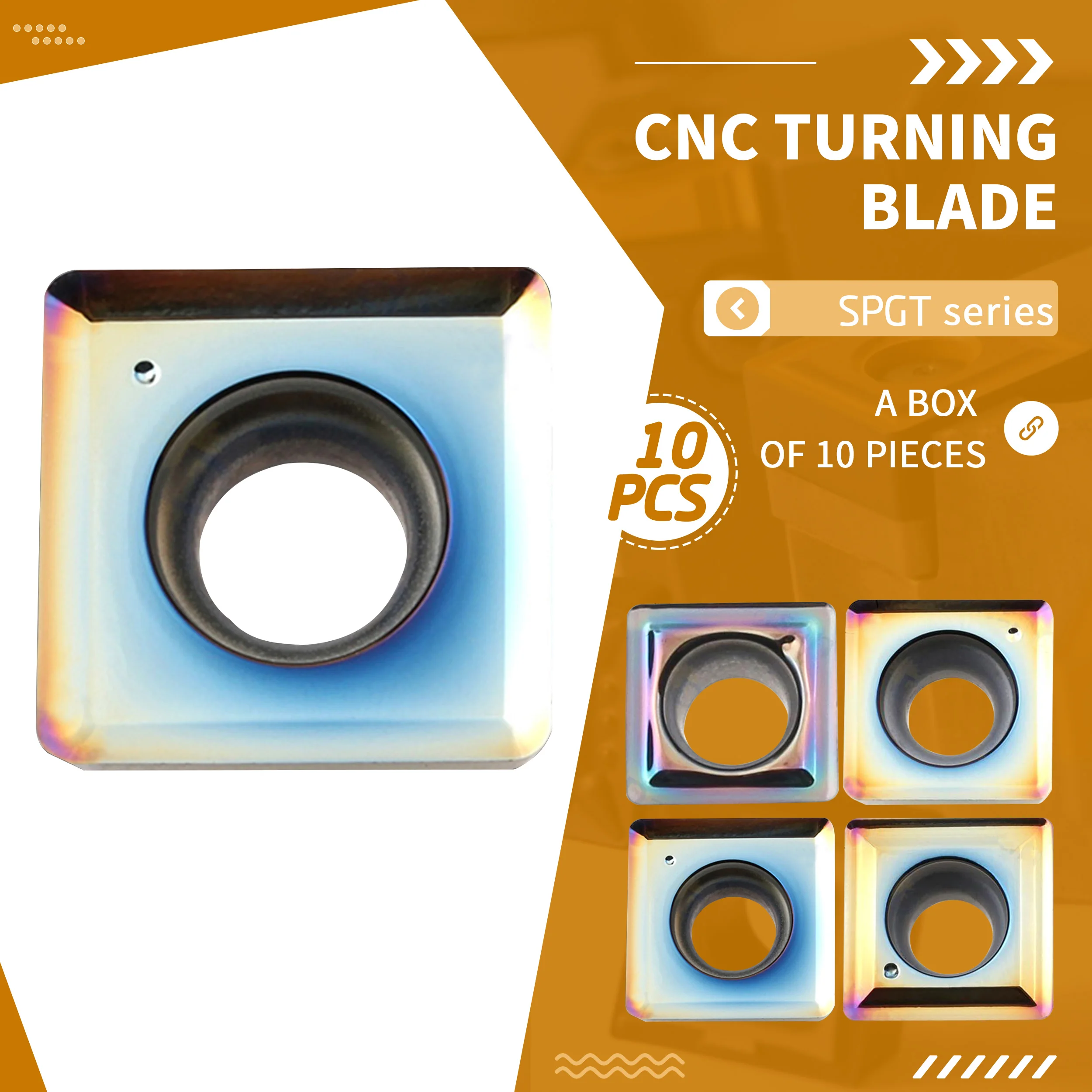 

CNC Lathe Tool SPGT050204/060204 SPGT07T304 SPGT090408 SPGT110408 SPGT140512 NX01 High-gloss U-drill Insert For Colored Aluminum