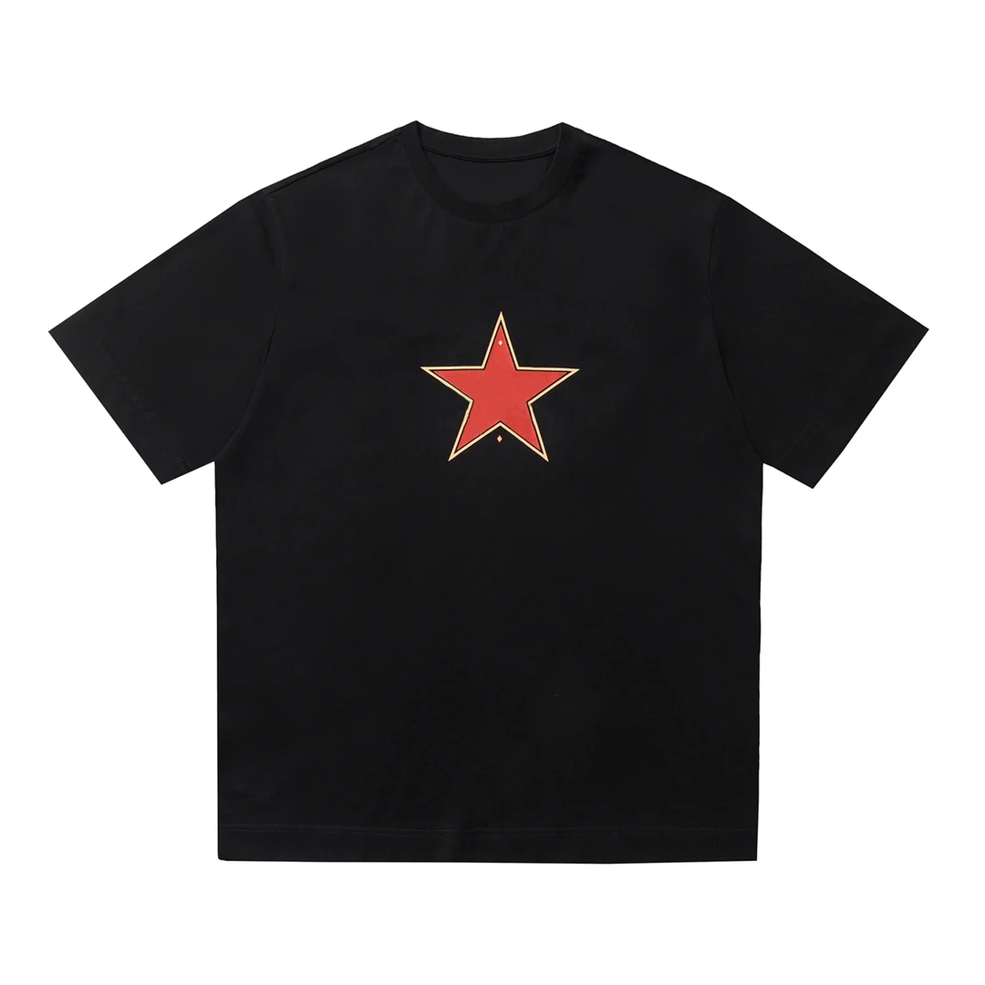 

2023 New Men's T-Shirt Summer Trendy Print Loose Short Sleeve High Street Hip Hop Casual Top