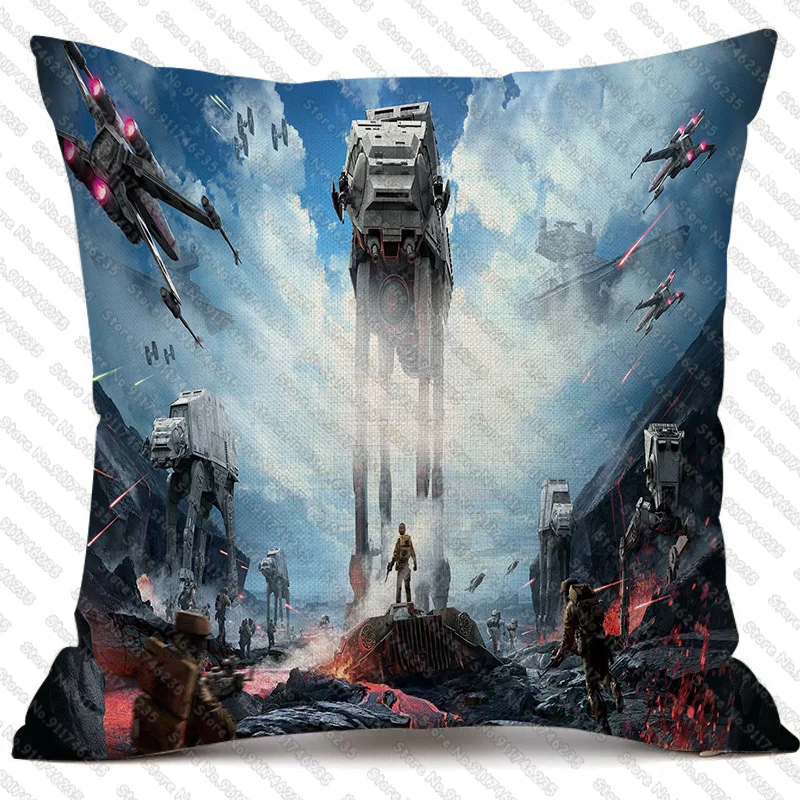

Disney Cartoon 3D Print Pillowcase Home Sofa Star Wars Jedi Knight Pillow Cushion Cover Christmas Gift 45*45cm Funda Cojin