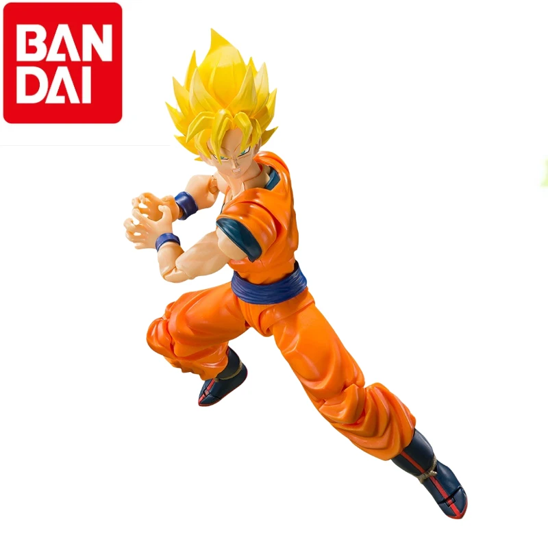 

Original Bandai SHF Seven Dragon Ball Super Saiyan Power Sun Wukong Sharu Game Action Anime Figure Collection ornamental toy