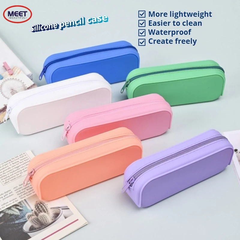 Case School Silicone Case Soft And Waterproof Silicone Pencil Pounch Pencil Cases For Girls