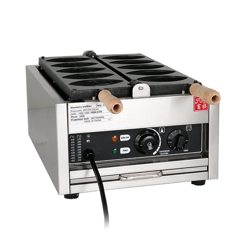 new design taiwan commercial electric girls lily waffle making machine 5pcs mini woman waffle snack maker kitchen appliance free global shipping