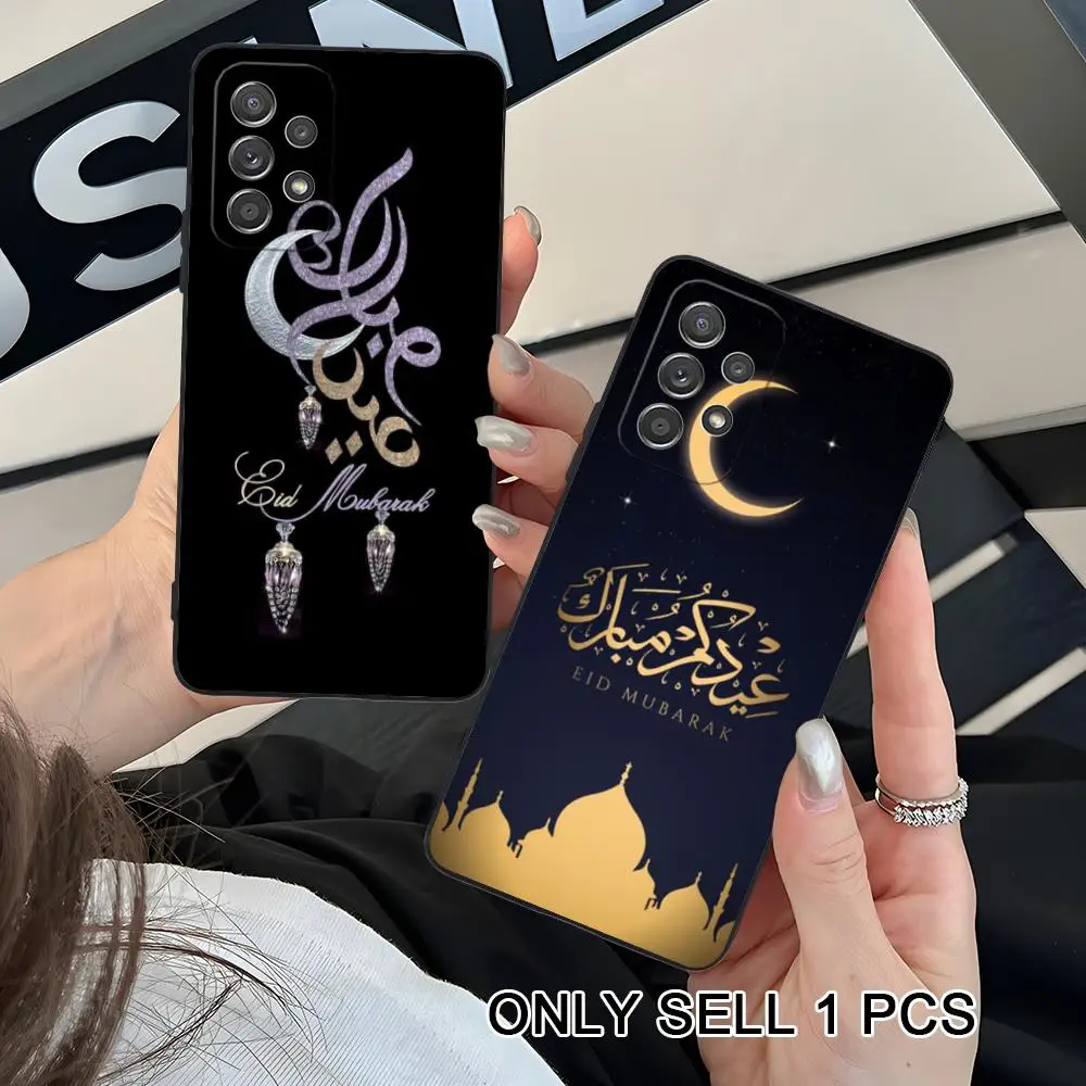 Фото Чехол для телефона Eid Mubarak для Samsung Galaxy A57 56 55 54 53 52 51 37 36 35 34 33 32 31 5G, мягкий противоударный чехол из ТПУ №3