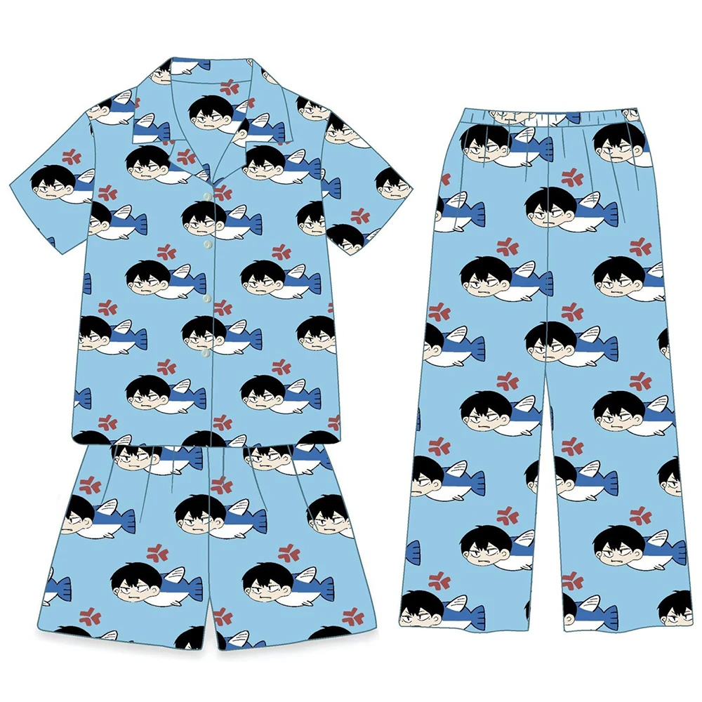 2024 Новый мультяшный милый Аниме Haikyuu! Пижамный комплект для пар удобная свободная