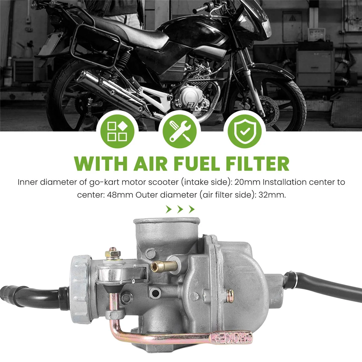 Карбюратор PZ20 для 4-тактного двигателя ATV UTVs CRF50F CRF80F XR50R 50 куб. См 70 90 110 125 с