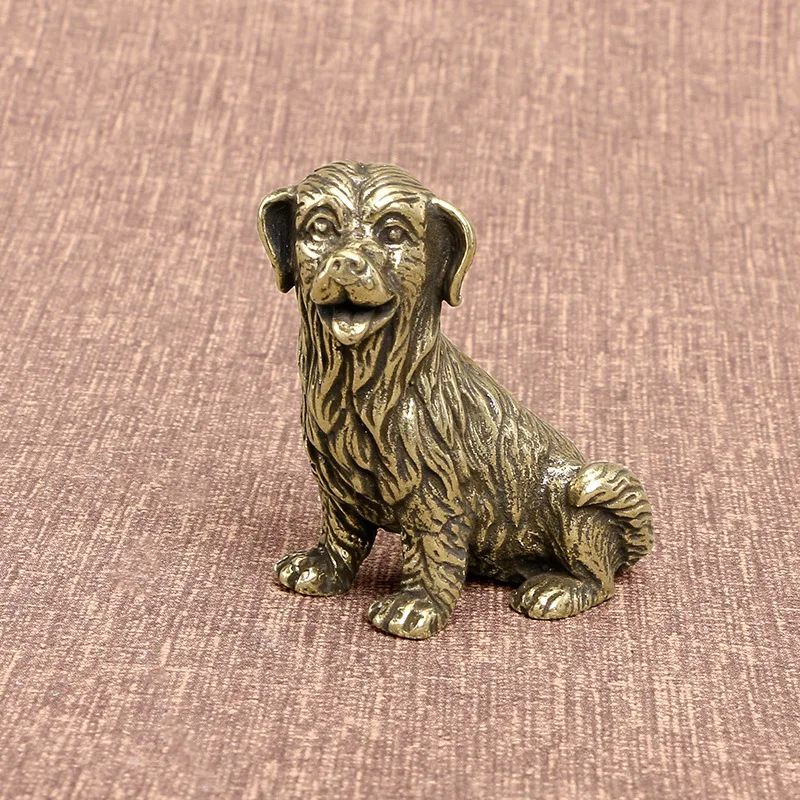 

Латунные украшения, 3 шт., милый золотистый ретривер, милый щенок, литье, рукоделие, Античная Медная фотография, подарок, оптовая продажа