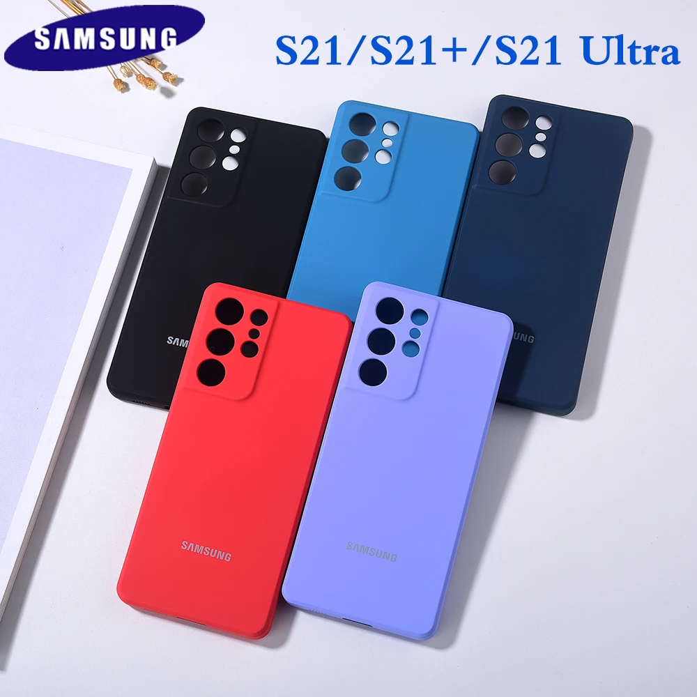 

S21 Ультра чехол оригинальный Samsung Galaxy S21 Plus Мягкий силиконовый чехол шелковистый сенсорный жидкий защитный осенний защитный чехол из ТПУ S21 +