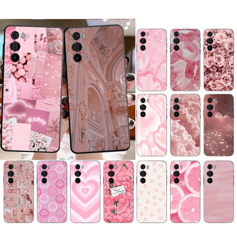 

Phone Case for Moto E22i E22 E32 E40 E20 E7Power E7 E6 Plus Edge X30 20 Lite 20Pro 30 Neo Ultra Fusion Pink Aesthetic Case