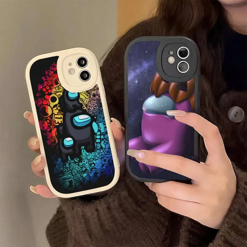 

Game A-Among-US Phone Case Hard Leather For iPhone 14 13 12 Mini 11 14 Pro Max Xs X Xr 7 8 Plus