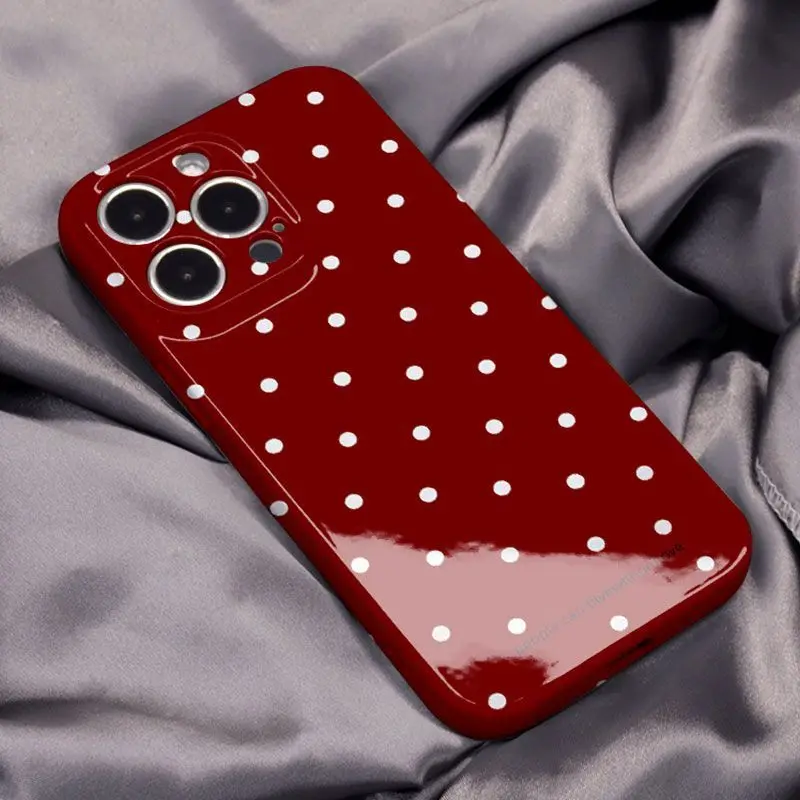Винно-красно-белый D Vissura для iPhone 16 чехол мобильного телефона Jelly Soft Shell защита от