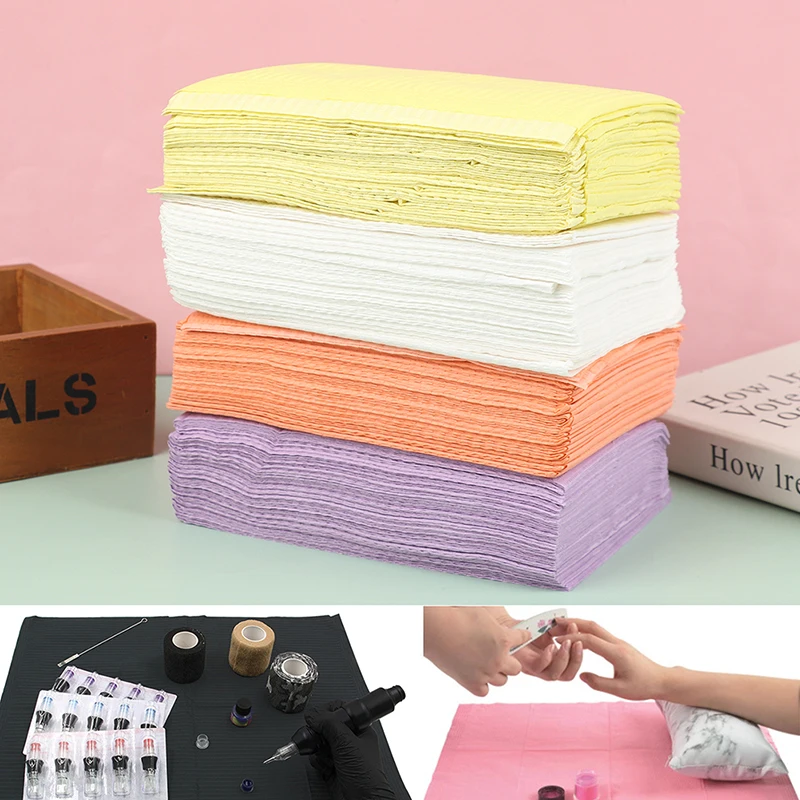 

20 Sheets Tattoo Table Colorful Covers Clean Pad Disposable Lap Cloths Dental scarf disposable dental pad