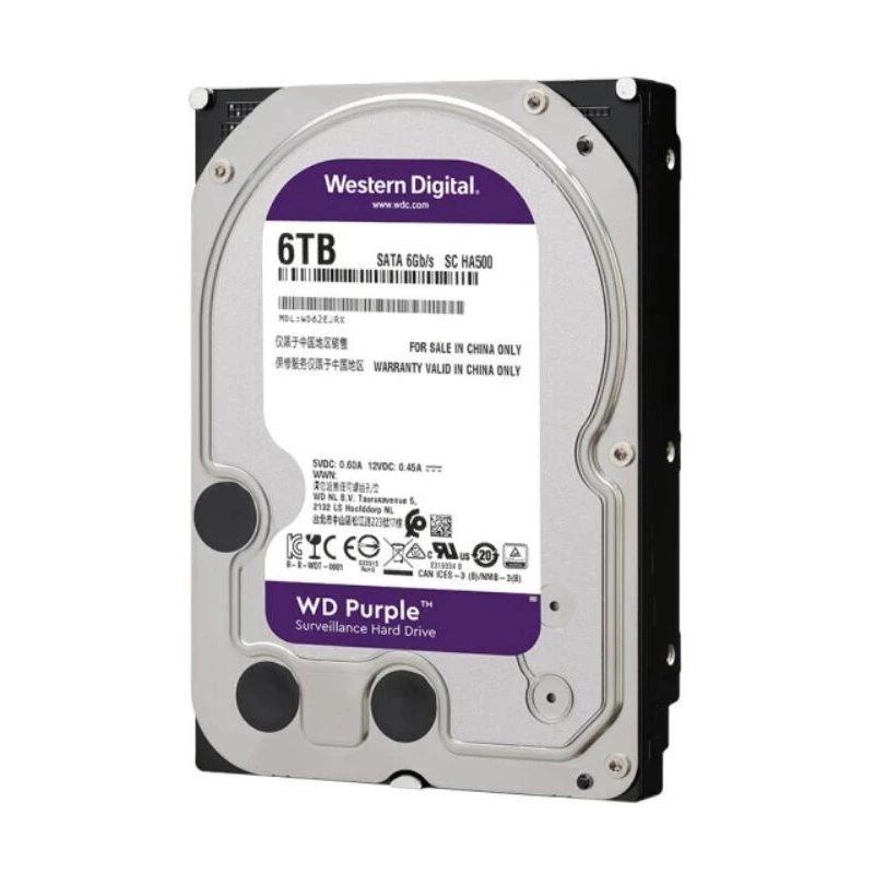 Внутренний жесткий диск Western Digital WD 6 ТБ для системы видеонаблюдения 3 5 дюйма 64 Мб