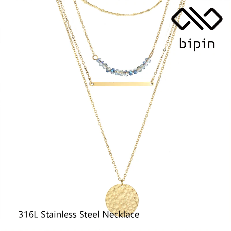 

Bipin Women's Fashion Multi-layer Necklace Stainless Steel Pendant and Jewelry Wholesale
