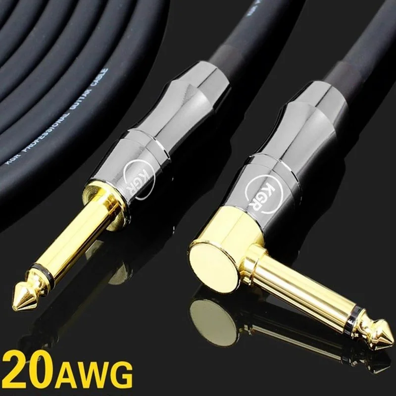 

KGR 20AWG Guitar Audio Cable Line Electric Guitar Bass Piano Keyboard Drum Instrument Noise Reduction Shield Guitar Wire