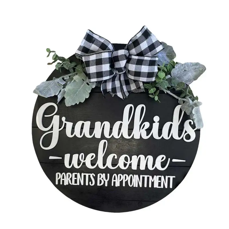 

Front Door Round Wood Signs Welcome Home Gift Perfect Sign For Grandparents 3D Welcome Home Hanger Wood Sign Funny Words For