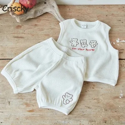 

Criscky Baby Boys Girls Clothes Clothing Sets Kids Children Boy T-shirts + Pants Suits Summer Toddler Infant Casual Tracksuit