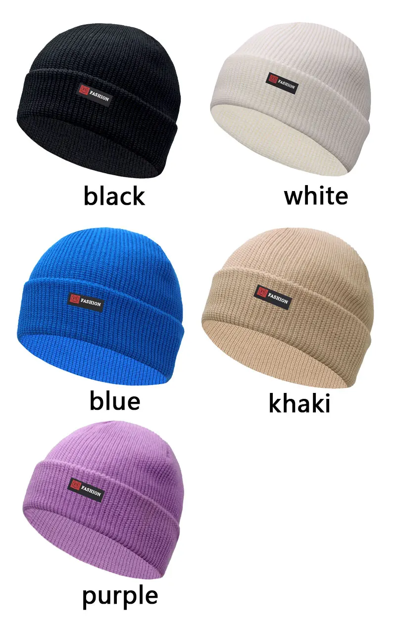 Шапочки облегающие шапки женская вязаная шапка мужские зимние для женщин