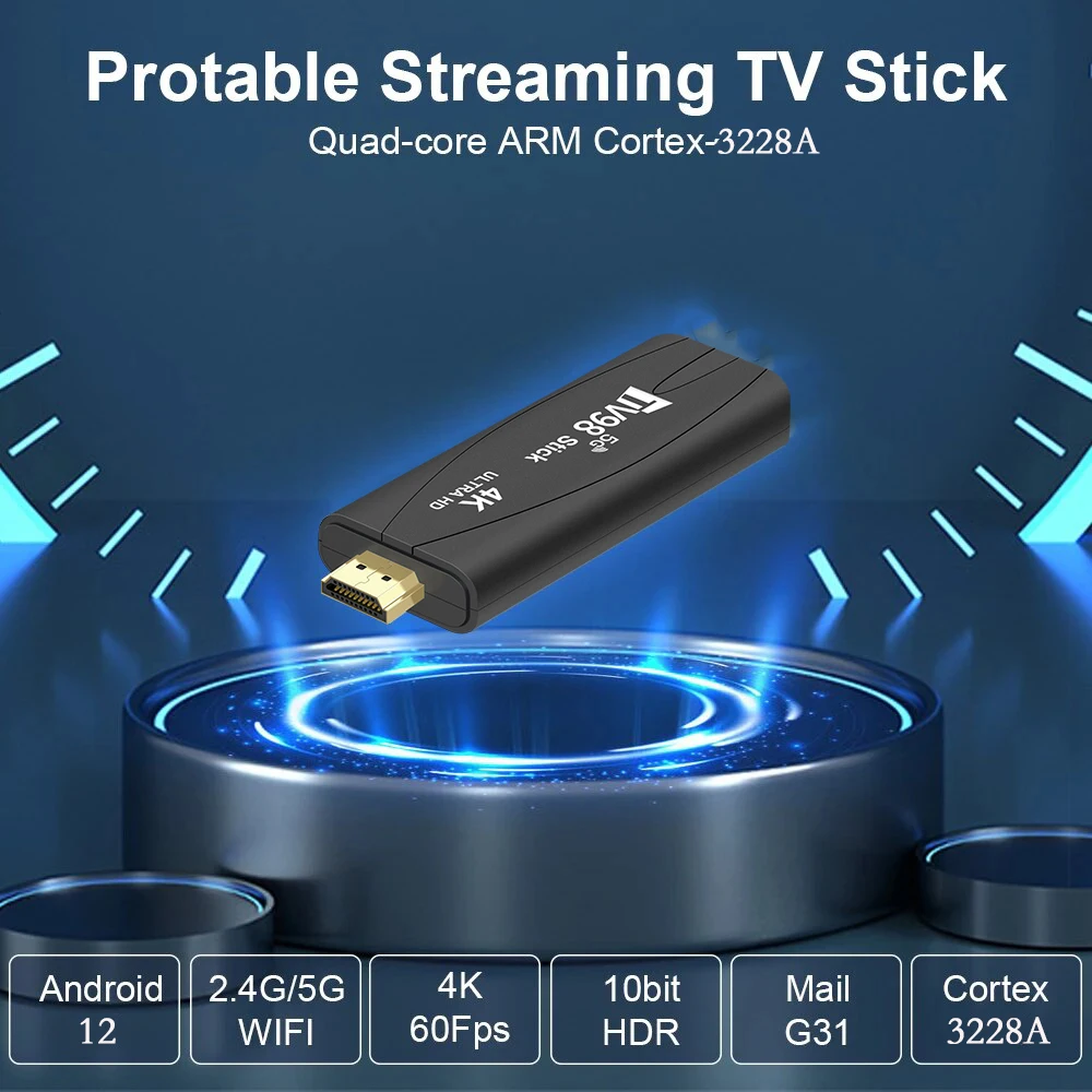 Lemdioe Mini TV Box 98 8K Поддержка видео Android 12 2 4 ГГц Amlogic 4K Wi-Fi 6 3D Smart 16 ГБ/32 ГБ