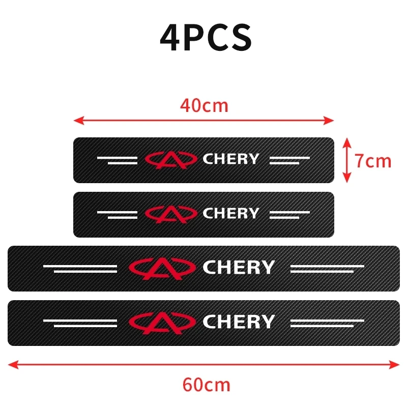 Автомобильная Накладка на порог и педаль для Chery Tiggo 7 Pro 2021 углеродное волокно