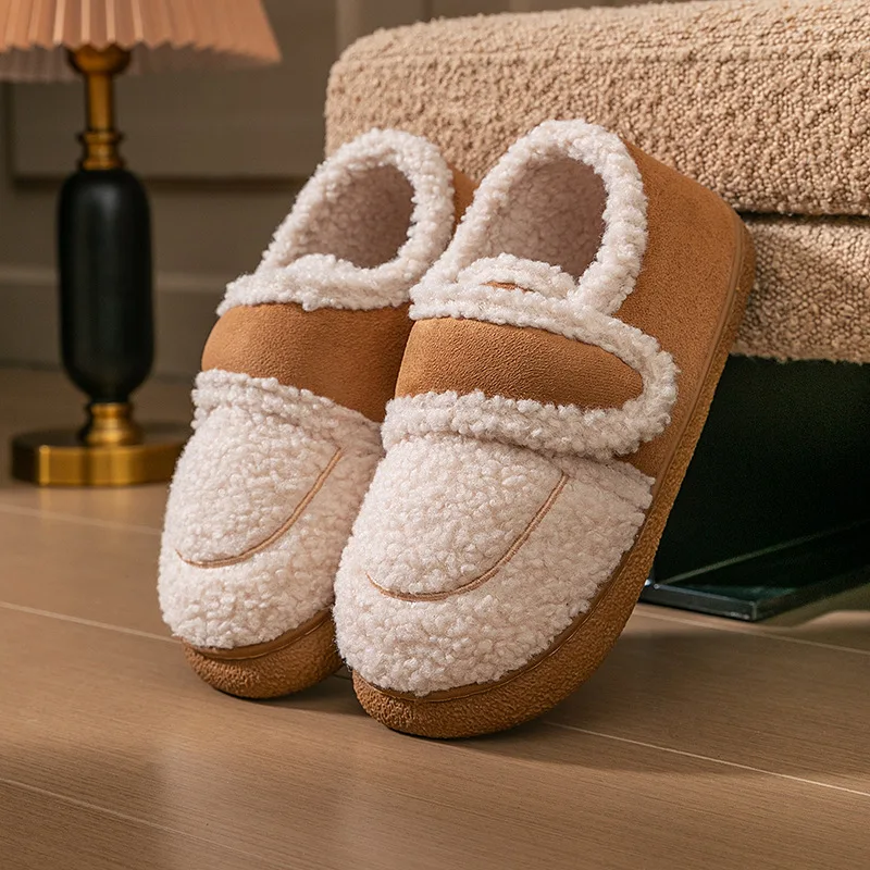 Домашние хлопковые тапочки Crestar с пушистой подкладкой для женщин зимние теплые