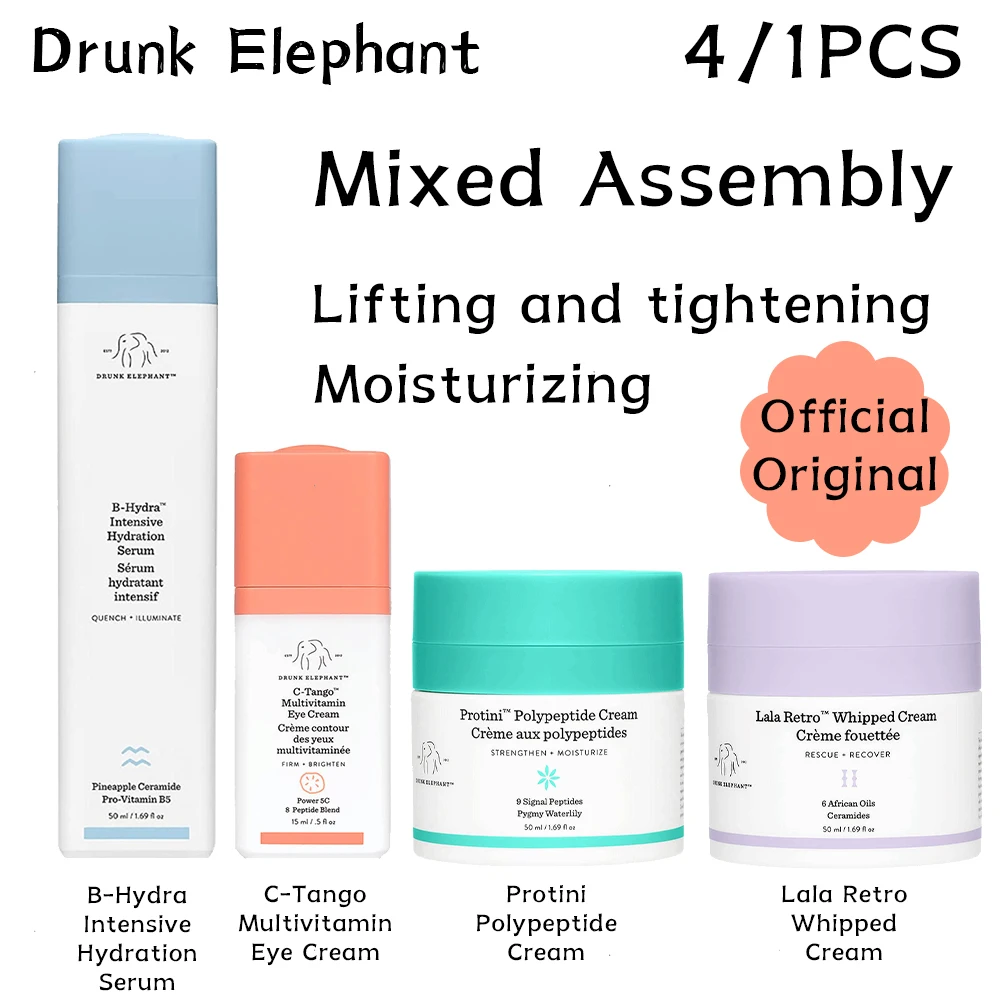 

4/1PCS Original New Drunk Elephant B-Hydra Intensive/Lala Retro Whipped Serum/Protini Polypeptide/C-Tango Multivitamin Eye Cream