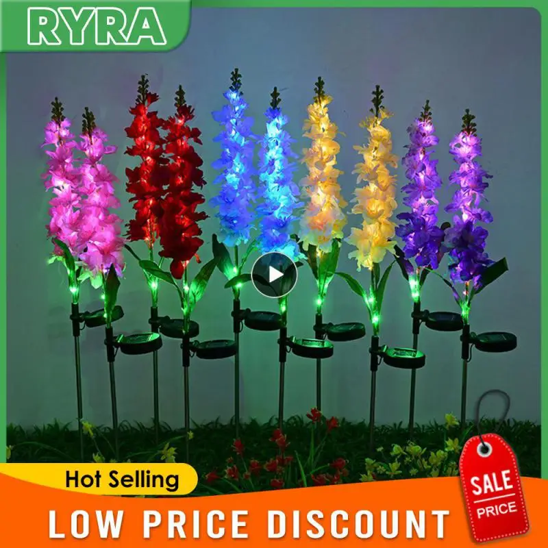 Фонарик на солнечной энергии водонепроницаемый солнечный свет фиалки садовые