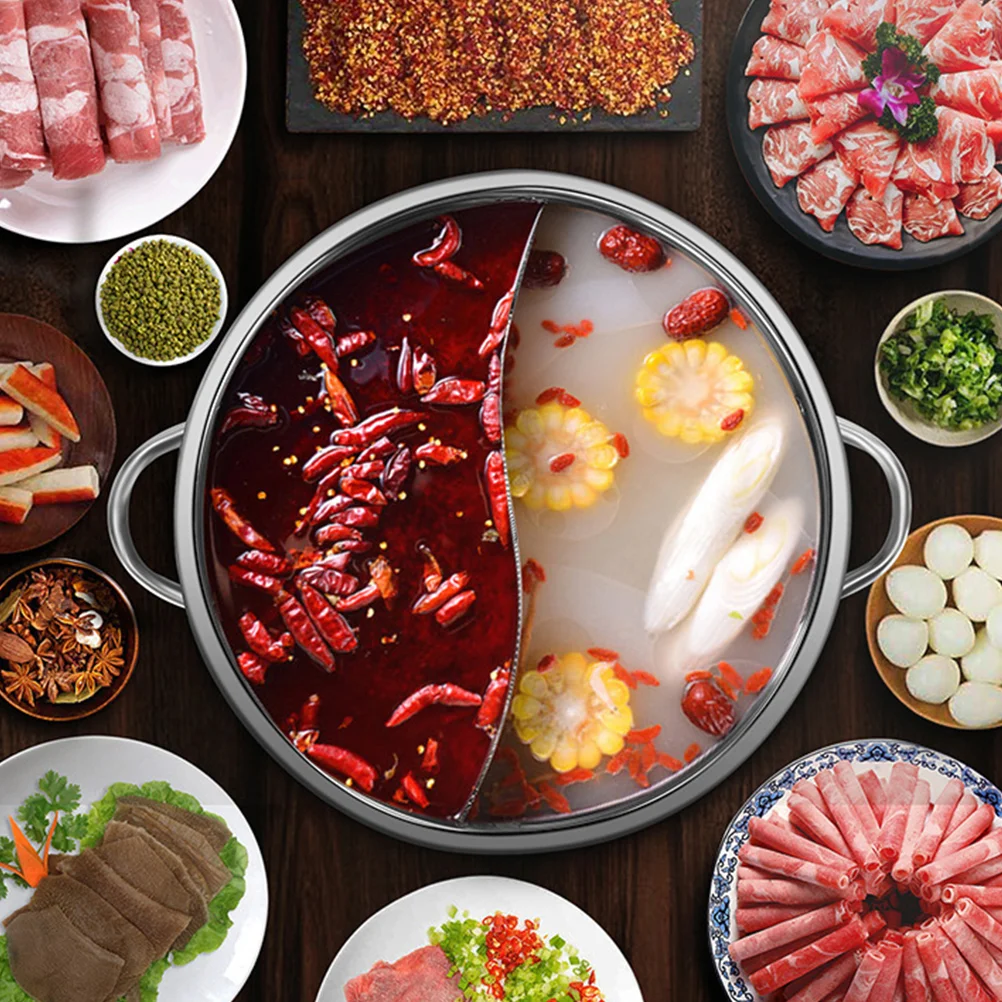 Кухонная посуда Shabu-Shabu из нержавеющей стали с двумя вкусами