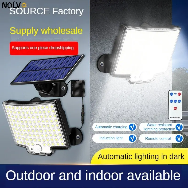 

Wholesale Super Bright Solar Street Light Ip65 Waterproof Motion Sensor Wall Light With Remote Control Lamp For Garden