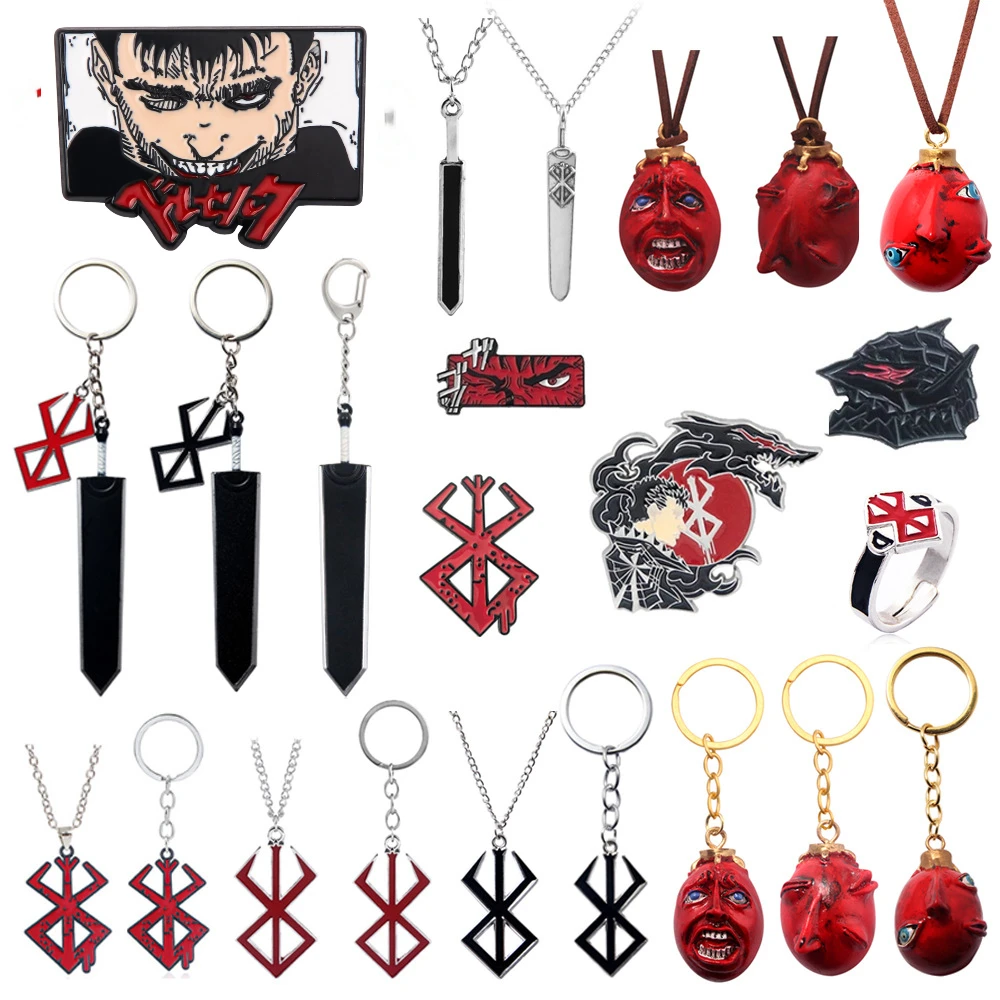 Новый аниме периферийный меч стиль легенда отпечаток воина логотип ожерелье