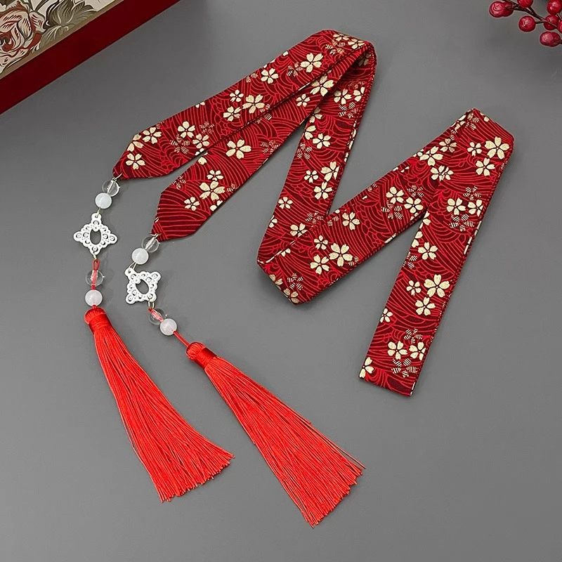 Ретро китайская повязка для волос Hanfu с кисточками головной убор женская и