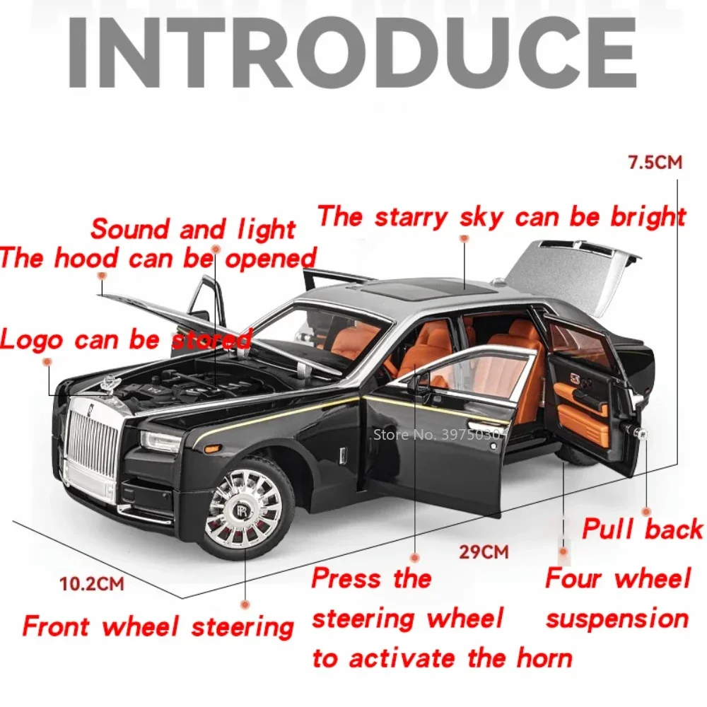 Металлическая модель автомобиля Rolls Royce Phantom