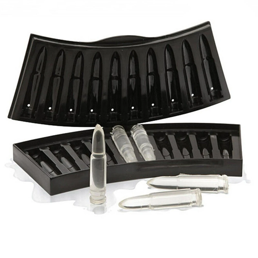 

Silicone Ice Cube Mold Pistol Gun Bullet Shape Ice Cube Maker Tray Chocolate Mould Ice Cream Whiskey Wine Cocktail Bar DIY Tool