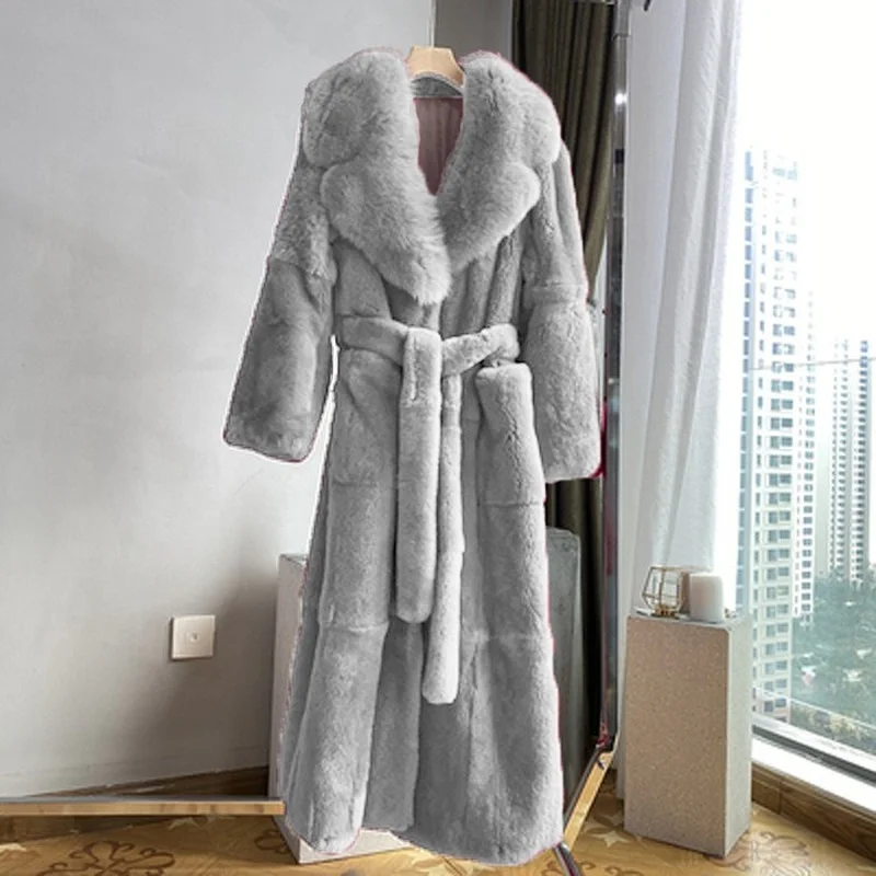 Female Long Plush Coat Big Fake Mink Faux Fur Warm Coat jacket women Winter Black Long Fashion Autumn and Winter Faux Fur Coat