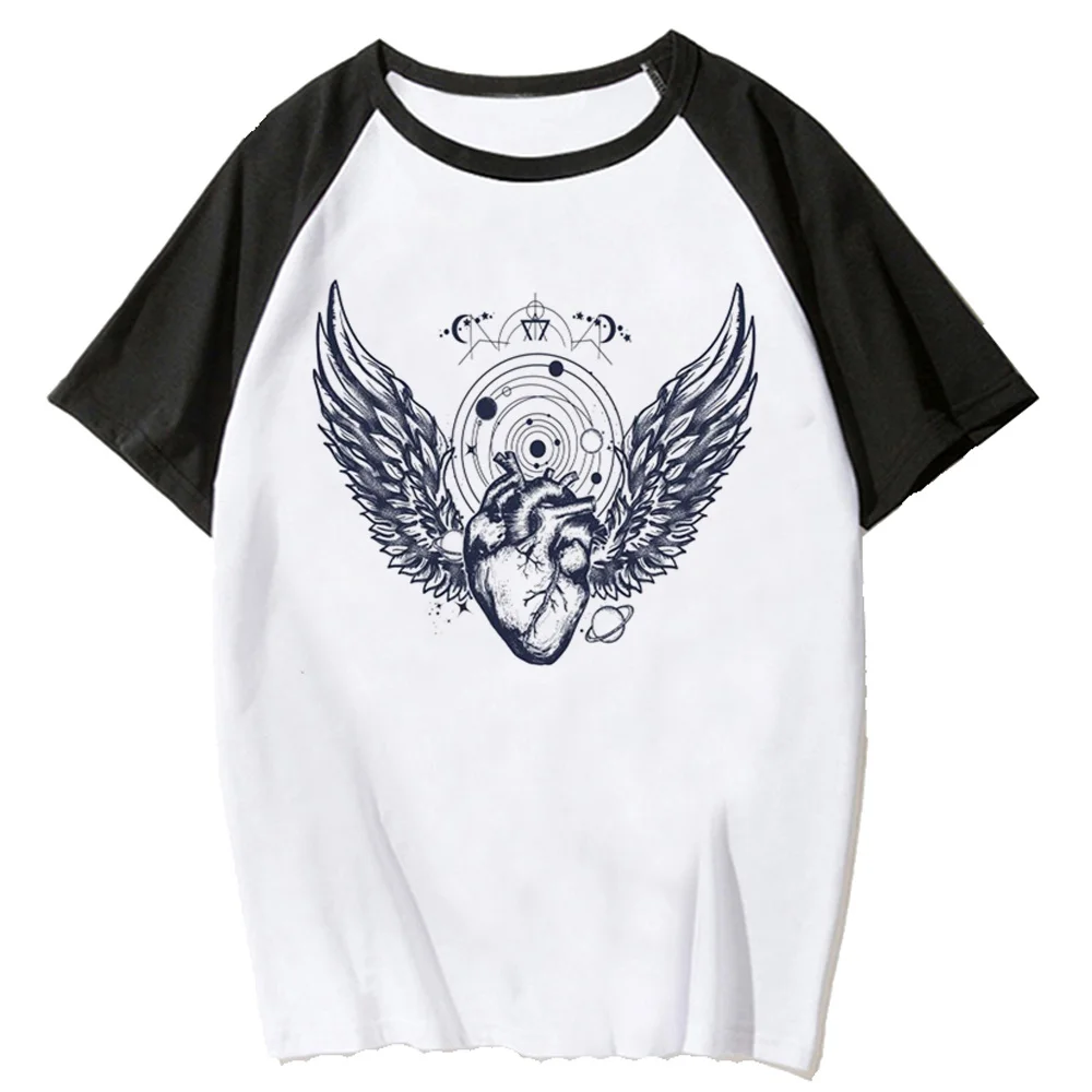 

heart t shirt women manga funny summer tshirt female streetwear clothes