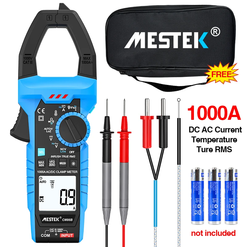 Цифровой мультиметр-зажим MESTEK 1000A тестеры True RMS высокая точность емкость
