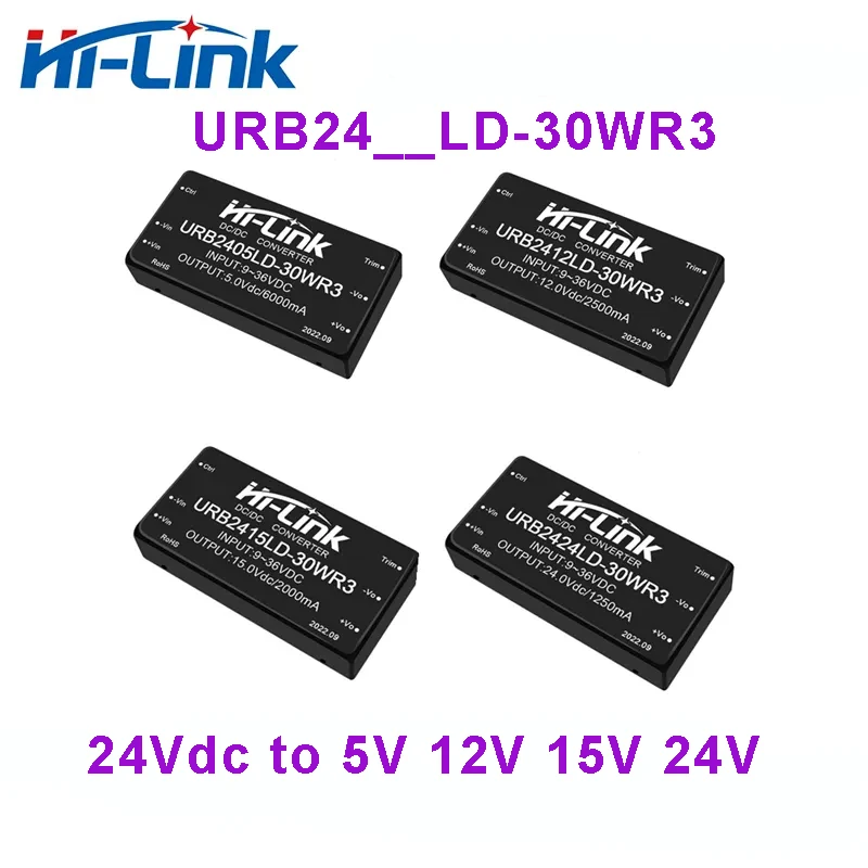 

Free shipping 3pcs/lot Hi-Link DC-DC Isolated Converter 24V(9-36V) to 30W 3V 5V 12V 15V 24V Step Down Power Supply Module