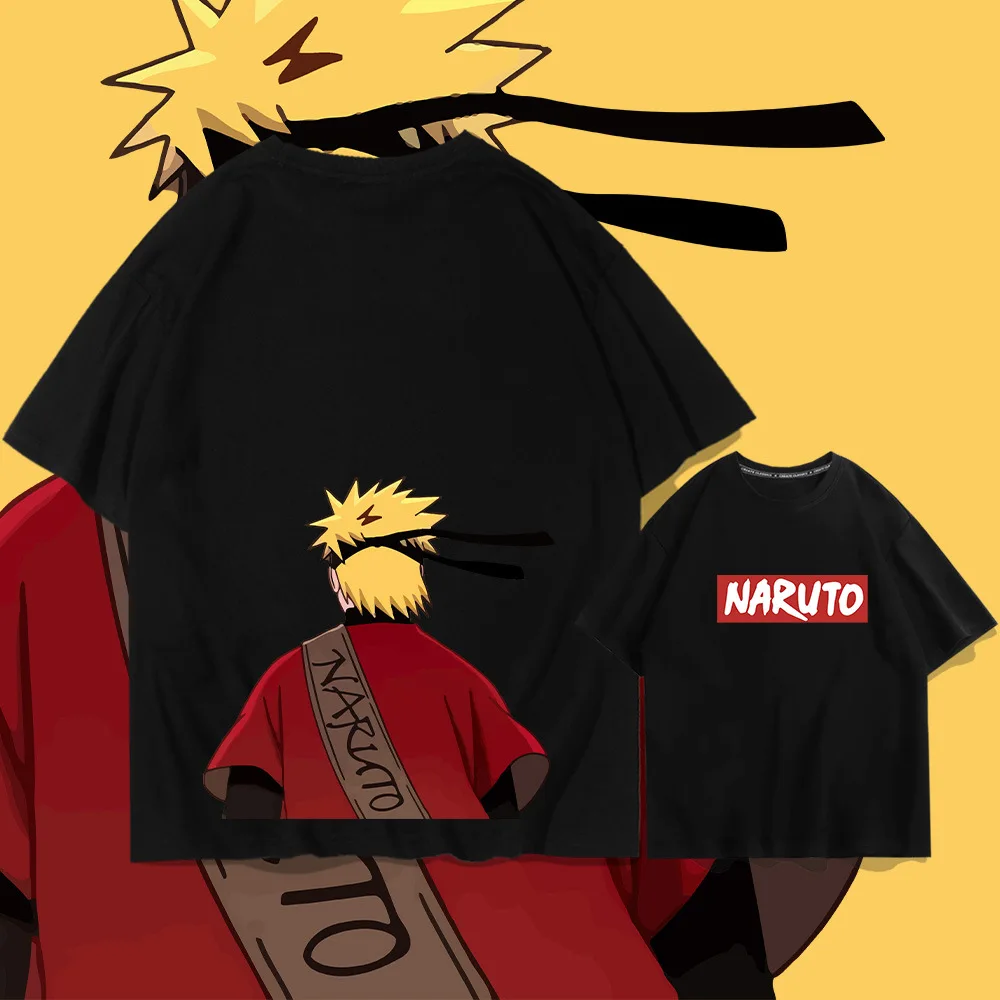 Футболка удзумаки с рисунком Наруто для мужчин и женщин оверсайз топ короткими