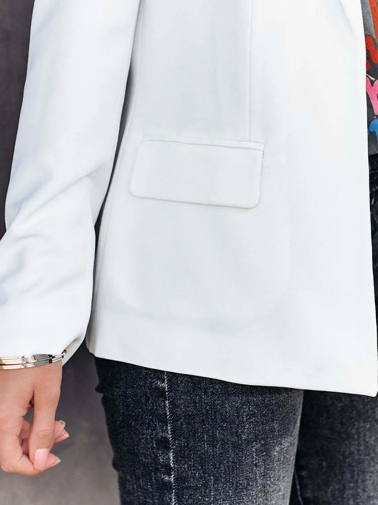 Autumn Blazer Women's Coat White Blazer Female Black Long Sleeve Office Woman Elegant Casual Lardigan Coats Jackets 2022 3XL New images - 6