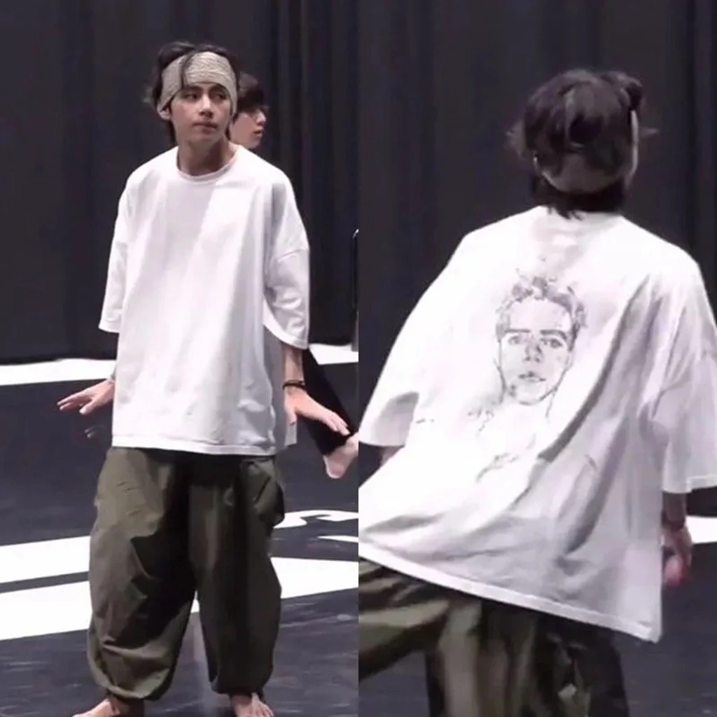 Футболка женская хлопковая с V-образным вырезом и рукавом летучая мышь