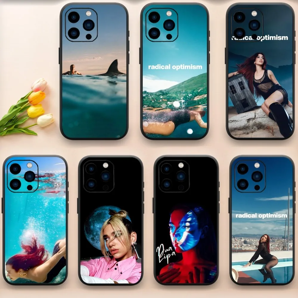 Чехол для телефона D-Dua Singer L-Lipa iPhone 13 14 15 11 12 Mini Pro Max XR X черный чехол