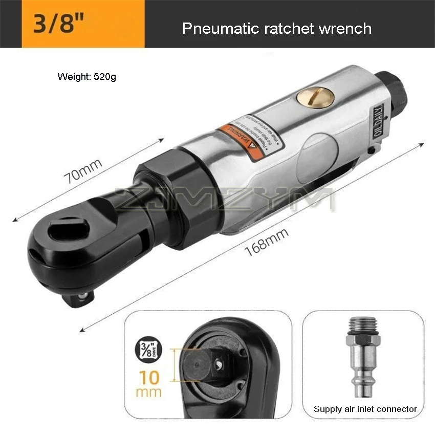 1/4 3/8 дюйма пневматический/пневматический ключ с трещоткой, инструменты, мини-ключи, прямоугольный пневматический ключ
