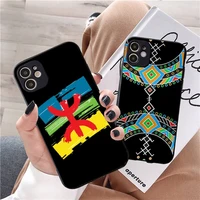 amazigh berber flag pattern phone case for iphone 12 11 13 7 8 6 s plus x xs xr pro max mini shell