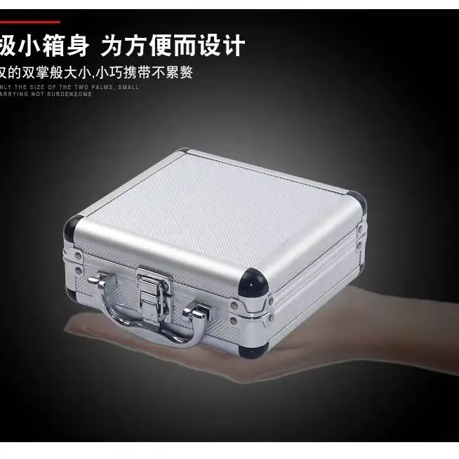 aluminum alloy tool box portable extra small lock box multi function mobile phone box storage box safe portable new toolbox free global shipping